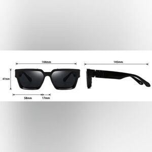 “TLM Polarized Retro Square Unisex Sunglasses - UV Protection - Minor Scratches”